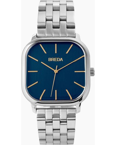 MW Breda Silver-plated Visser Watch - Blue