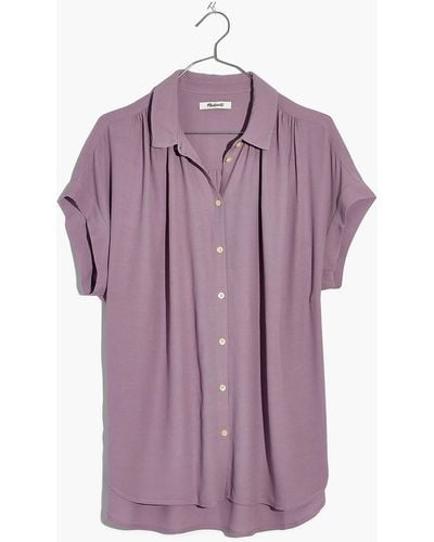 Madewell Central Drapey Shirt - Purple