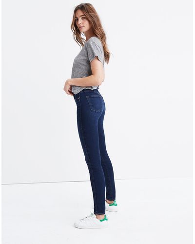 MW Taller 10" High-rise Skinny Jeans In Hayes Wash - Blue
