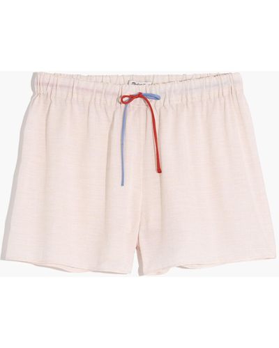 MW Colorblock Drawstring Pajama Shorts - Pink