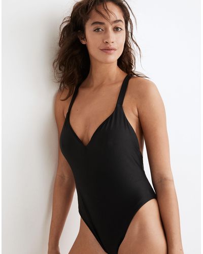 MW Madewell Second Wave Maillot One-piece Swimsuit - Black