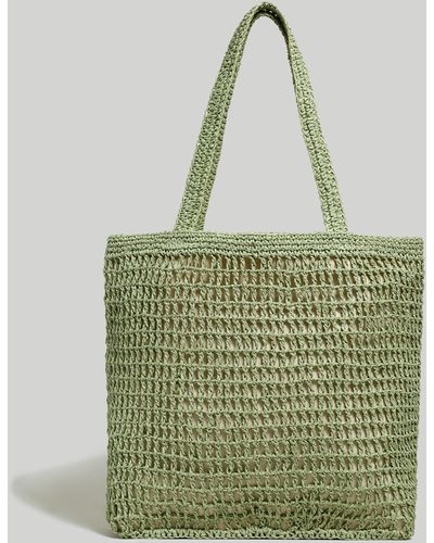 MW The Transport Tote: Straw Edition - Green