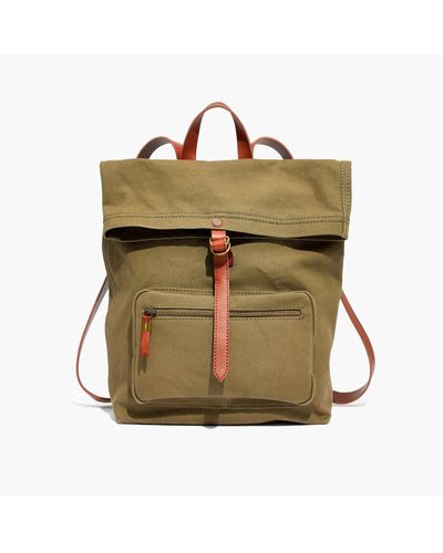 MW The Canvas Foldover Backpack - Green