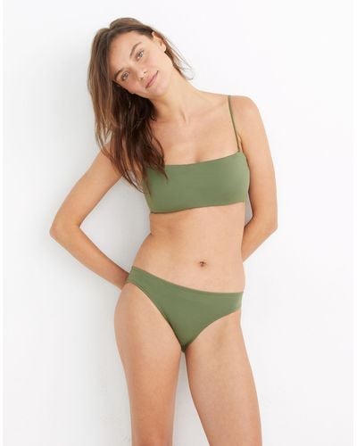 MW Madewell Second Wave Spaghetti-strap Bandeau Bikini Top - Green