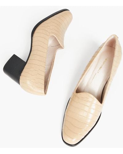 MW Intentionally Blank Leather Peptalk Pumps - Natural