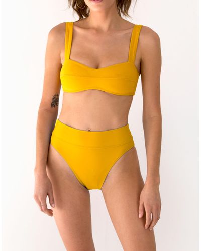 MW Galamaar® Lou Bandeau Bikini Top - Yellow