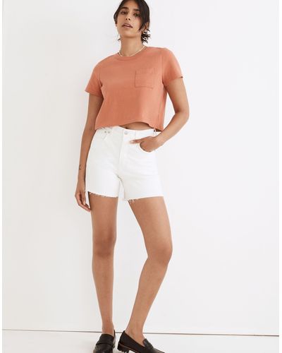 MW The Perfect Mid-length Jean Short - White