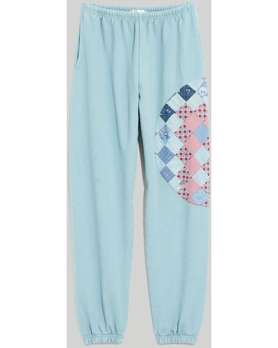 MW Carleen Overdyed Patchwork Sweatpants - Blue