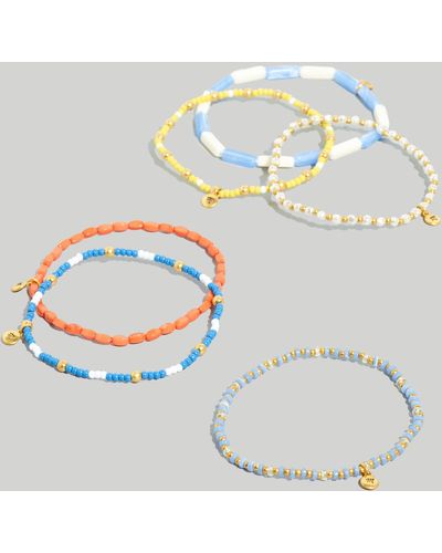 MW Six-pack Freshwater Pearl Stretchy Bracelet Set - Multicolour