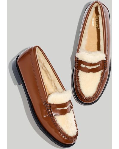 MW G.h. Bass® Whitney Shearling-lined Penny Loafers - White