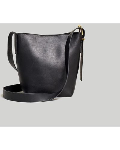 MW The Essential Mini Bucket Tote In Leather - Black