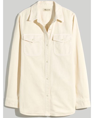 MW Plus Garment-dyed Twill Shirt-jacket - Natural