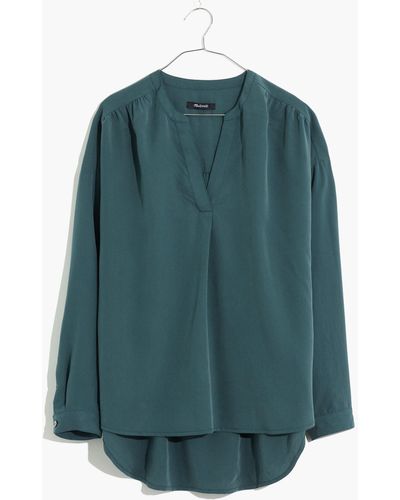 MW Sandwashed Popover Top - Green