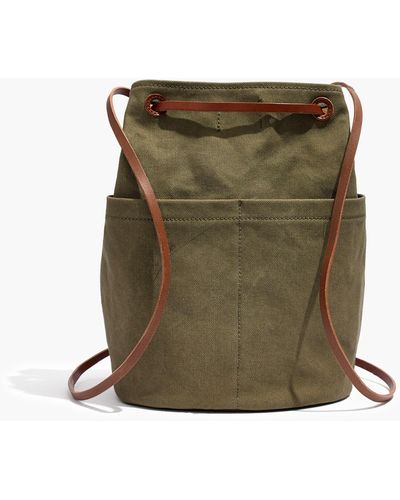 MW The Convertible Canvas Backpack - Green