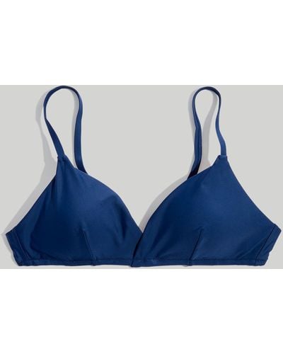 MW Madewell Second Wave Tie-back Bikini Top - Blue