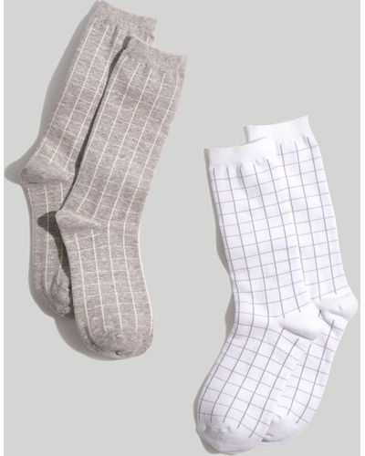 MW Two-pack Grid Trouser Socks - Multicolour
