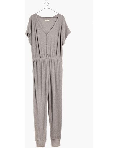 MW Waffle Knit Pyjama Jumpsuit - White