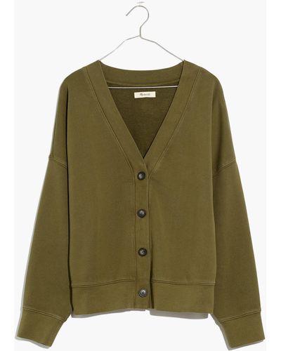 MW Plus (re)sourced Cotton Cardigan Sweatshirt - Green