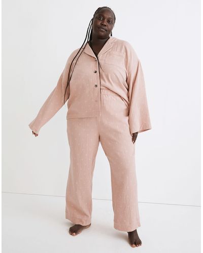 MW Plus Lightestspun Oversized Long Pyjama Set - Pink