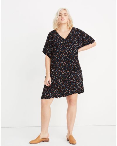 MW Button-front Easy Dress - Black
