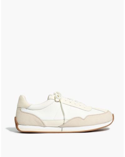 MW League Leather & Nylon Sneakers - White
