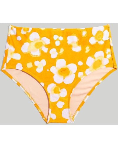 MW Madewell Second Wave Retro High-waisted Bikini Bottom - Orange
