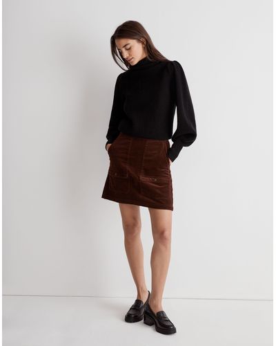 MW Corduroy Mini Skirt - Black