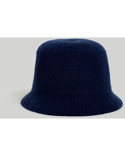 MW Fuzzy-knit Bucket Hat - Blue