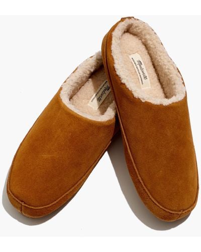 MW Suede Scuff Slippers - Brown