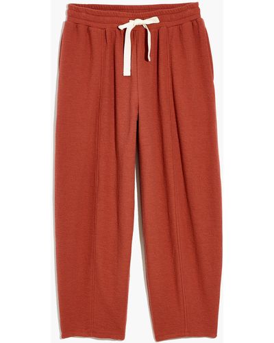 MW Textural Knit Balloon Trousers - Red