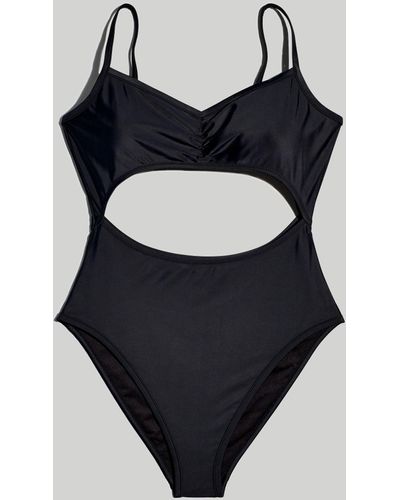 MW Plus Cinched Cutout One-piece Swimsuit - Black