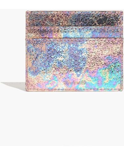 MW The Leather Card Case: Iridescent Edition - White