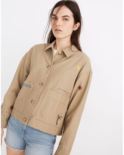 MW Embroidered Chore Jacket - Natural