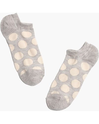MW Big Dots Anklet Socks - White