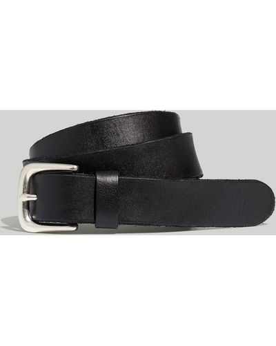 MW Medium Leather Belt - Black