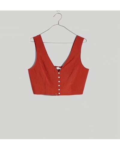 MW Softdrape Gwen Crop Vest Top - Red