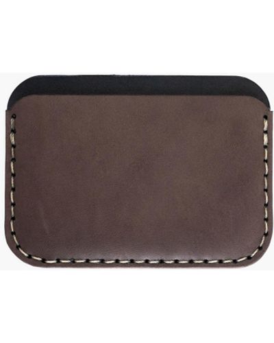 MW Makr Leather Round Wallet - Brown