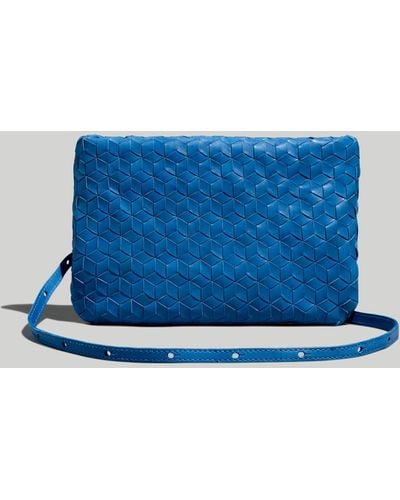 MW The Puff Crossbody Bag: Woven Leather Edition - Blue