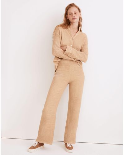 MW Donni Waffle Roll Trousers - Natural