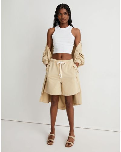 MW Structured Terry Pull-on Shorts - Natural
