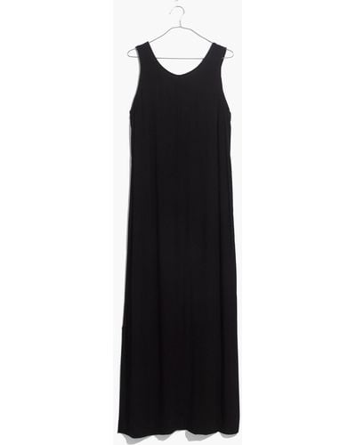 Madewell Lakeshore Button-back Maxi Dress - Black