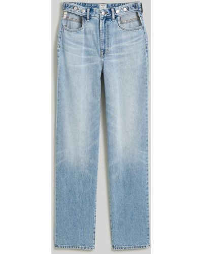 MW Madewell X Molly Dickson Cutout Baggy Straight Jeans - Blue