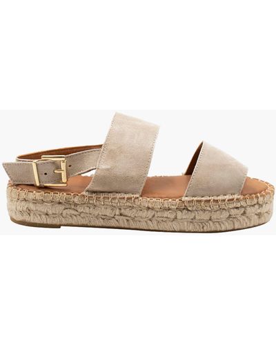 MW Alohas Leather Double-strap Espadrille Sandals - Natural