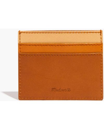 MW The Leather Card Case: Colorblock Edition - Orange