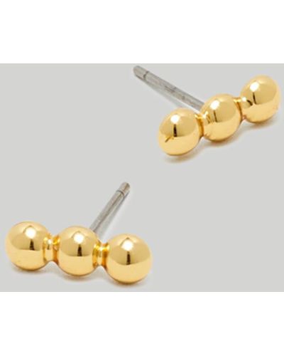 MW Triple-dot Stud Earrings - Metallic