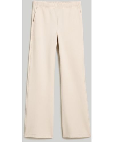 MW Ponte Wide-leg Trousers - Natural
