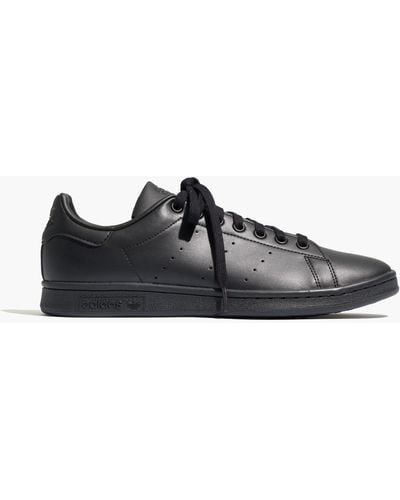 MW Adidas® Leather Stan Smithtm Lace-up Sneakers - Black