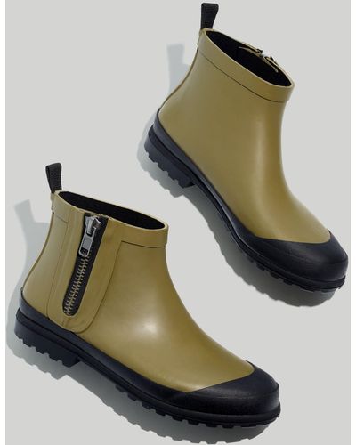 MW The Zip-up Lugsole Rain Boot - Green