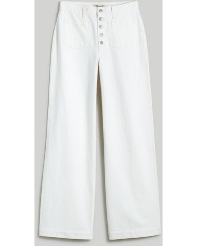 MW Petite Superwide-leg Jeans - White