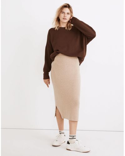 MW Brookhaven Midi Sweater Skirt - Brown